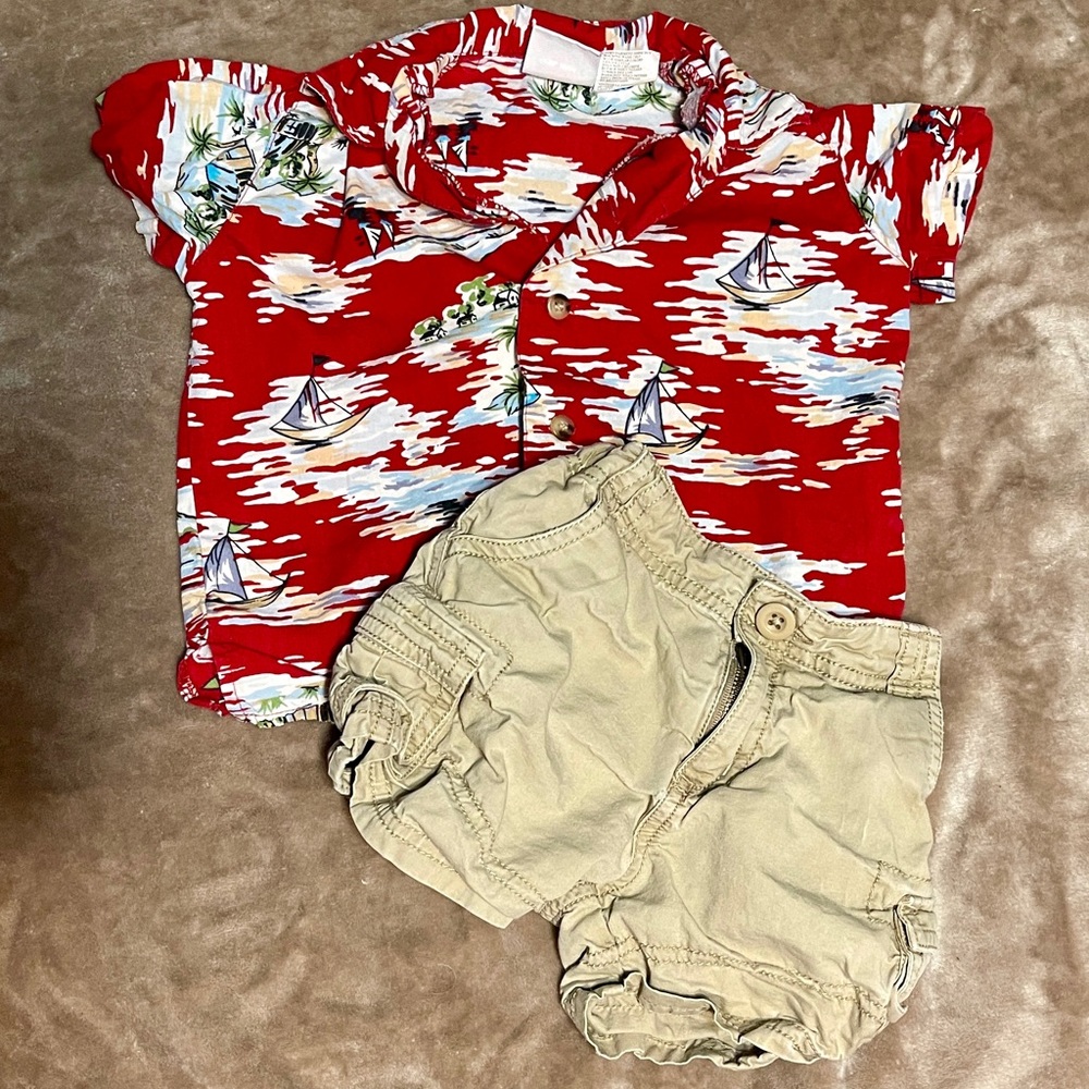 Size 18m toddler boy tropical/vacation outfit
